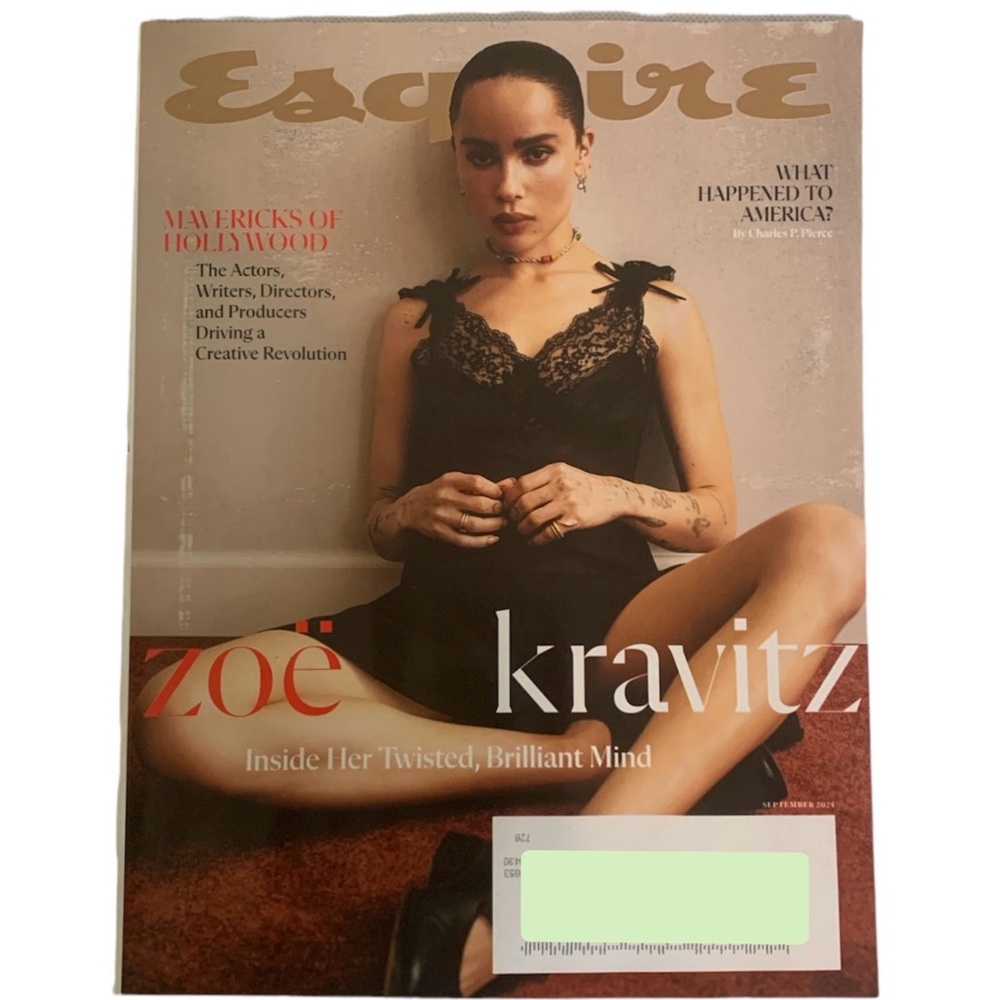 Esquire Magazine September 2024 Zoe Kravitz Twisted Brilliant Hollywood America